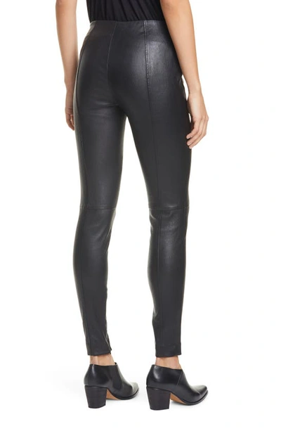 Shop Polo Ralph Lauren Leather Leggings In Polo Black