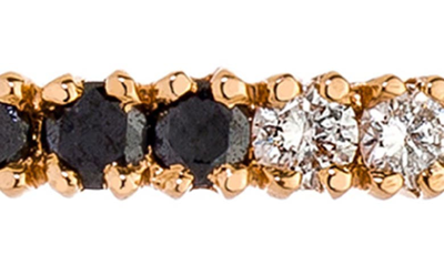 Shop Sethi Couture Diamond Stacking Band Ring In Rose Gold/ Diamond