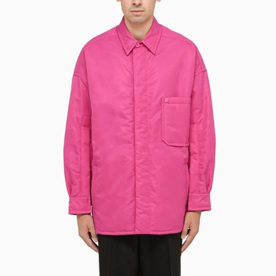 Shop Valentino Nylon Pink Pp Padded Shirt