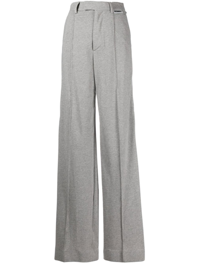 Shop Vetements Wide-leg Tailored Trousers In Grey Melange