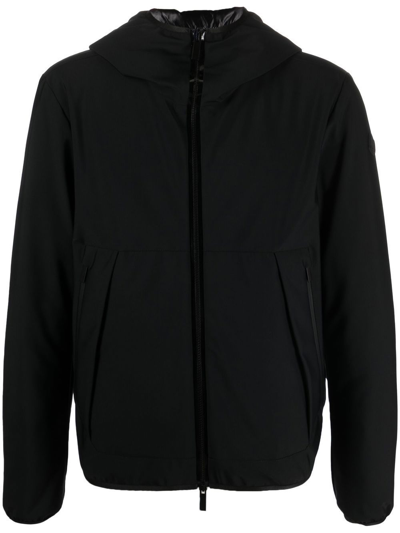Shop Moncler Zip-up Hooded Jacket In Black
