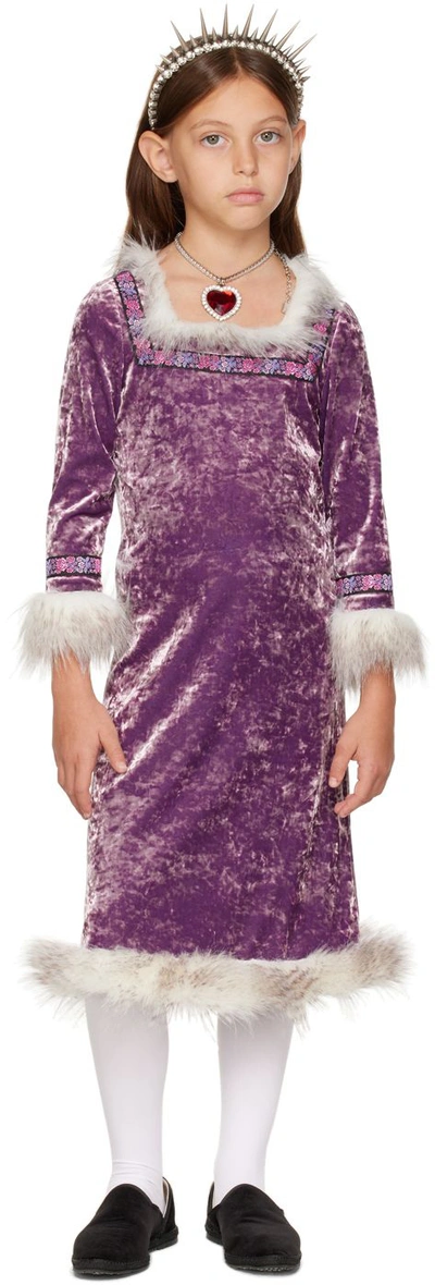 Anna Sui Ssense Exclusive Kids Blue Princess Halloween Costume Dress In Slate Blue Multi