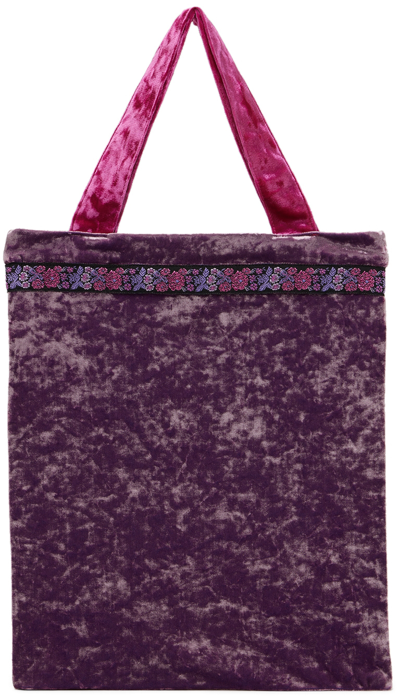 Anna Sui Ssense Exclusive Kids Purple Halloween Tote In Lavender Multi