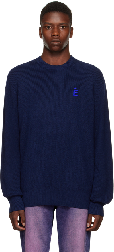Shop Etudes Studio Navy Boris Patch Sweater