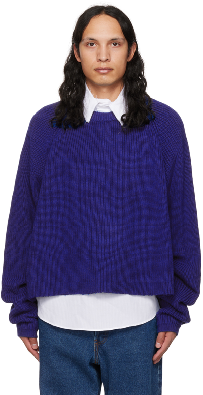 Shop Edward Cuming Blue Cropped Sweater