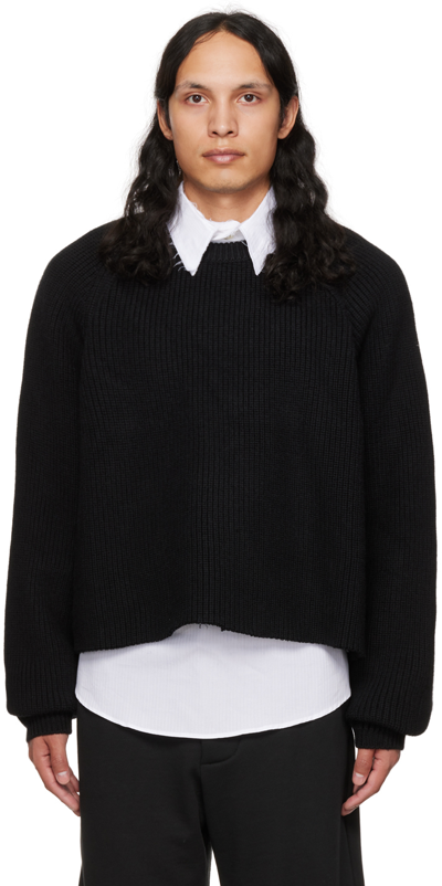 Shop Edward Cuming Ssense Exclusive Black Cropped Sweater