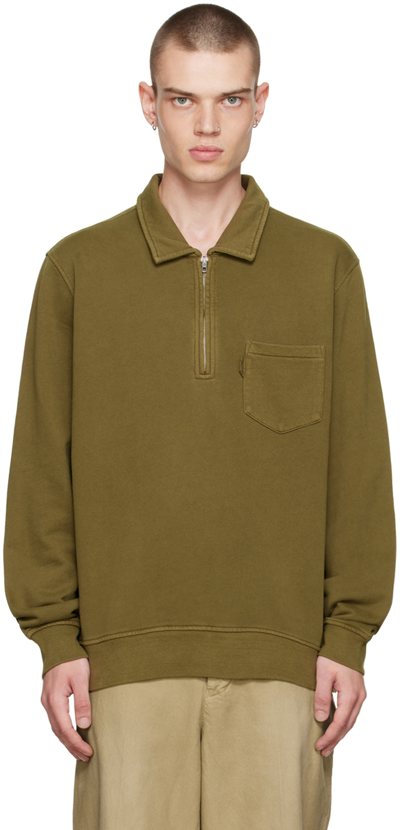 Shop Ymc You Must Create Green Sugden Sweatshirt In 30-dark Olive