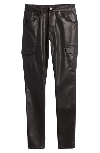 Shop Monfrere Preston Cargo Skinny Jeans In Coated Noir