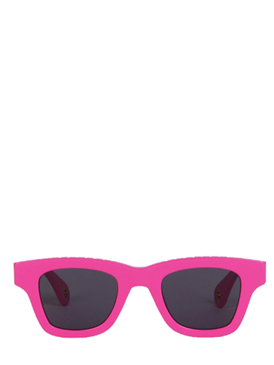 Shop Jacquemus Fuchsia Round D-frame Sunglasses Les Lunettes Nocio In Pink