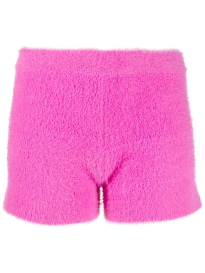 Shop Jacquemus Fuchsia Fluffy Bike Shorts Le Short Neve In Pink