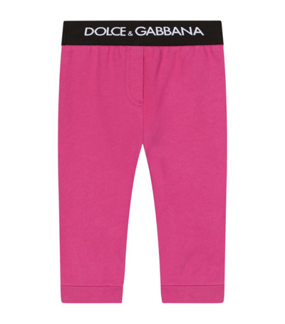 Shop Dolce & Gabbana Kids Logo-waistband Sweatpants (24-30 Months) In Multi