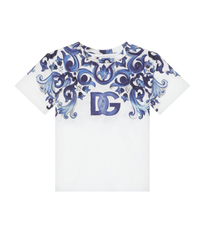 Shop Dolce & Gabbana Kids Majolica Print T-shirt (24-30 Months) In Multi