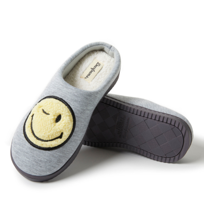 Shop Dearfoams Women's Smile Icon Slippers In Grey