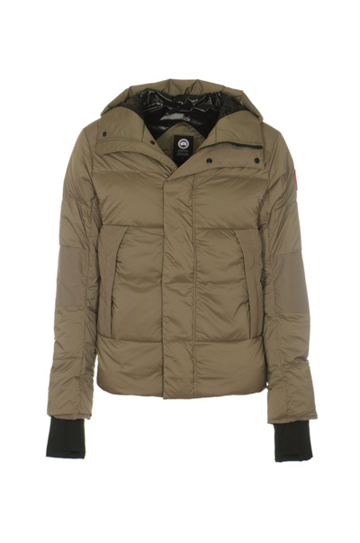 Shop Canada Goose Armstrong Logo Patch Down Jacket In Green