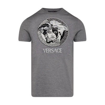 Shop Versace Medusa Sweatshirt In Medium Grey