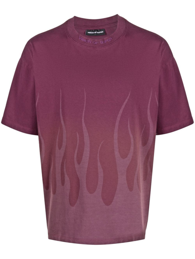 Shop Vision Of Super T-shirt With Print In Pink & Purple
