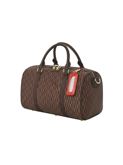 Shop Sprayground Money Check Mini Duffle In Brown