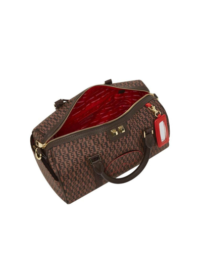 Shop Sprayground Money Check Mini Duffle In Brown