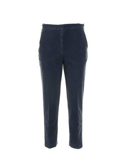 Shop Aspesi High-waisted Trousers In Navy