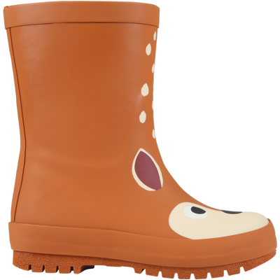 Shop Stella Mccartney Brown Rain Boots For Kids