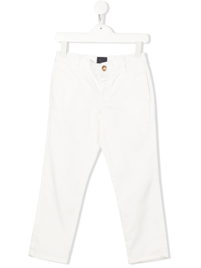 Shop Fay Bianco Cotton Trousers