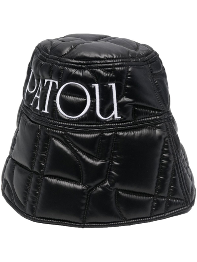 Shop Patou Black Polyamide Bucket Hat In Nero