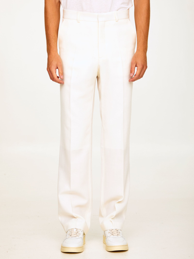 Shop Casablanca White Wool Trousers