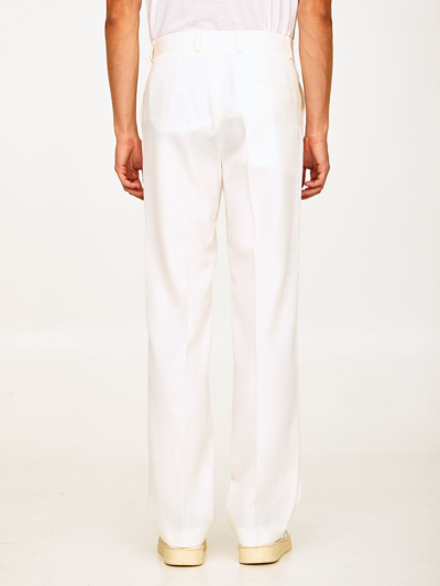 Shop Casablanca White Wool Trousers