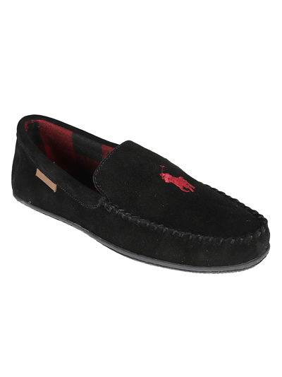 Shop Polo Ralph Lauren Collins Slipper In Black/red