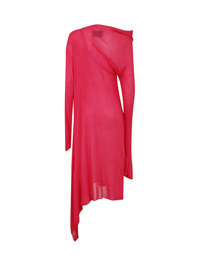 Shop Marques' Almeida Draped Neck Dress In Pink