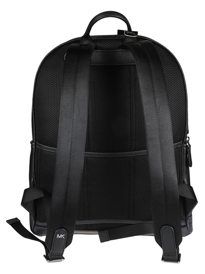 Michael Kors Hudson Slim Leather Backpack In Black