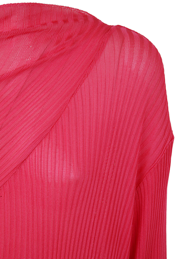 Shop Marques' Almeida Draped Neck Dress In Pink