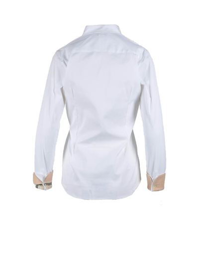 Shop Aglini Womens White/ Beige Shirt
