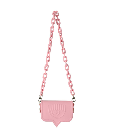 Shop Chiara Ferragni Eyelike Small Pink Crossbody Bag In Rosa