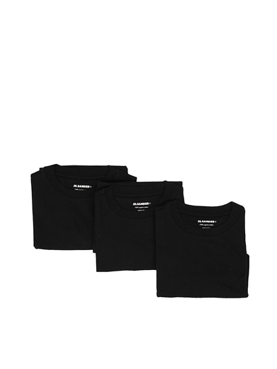 Shop Jil Sander T Shirt Cn Ss 3 Pack In Black
