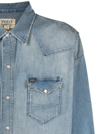 Polo Ralph Lauren Chemise Iconique Western En Jean In Light Blue | ModeSens