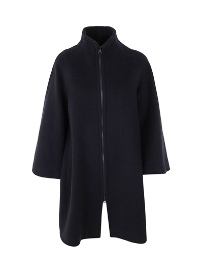 Gianluca Capannolo Vivien Coat With Zip In Dark Chocolate