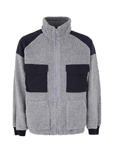 Shop Nanamica Vintage Wool Fleece Jacket In Hg Heather Gray