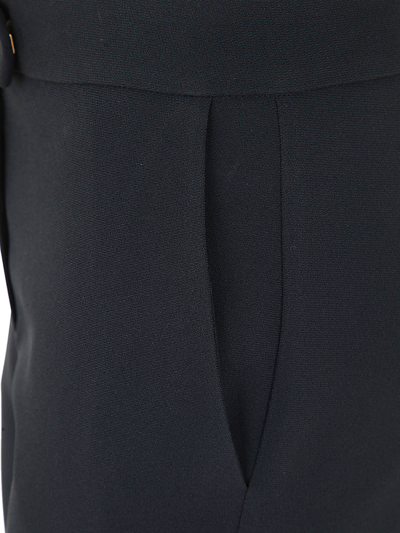 Shop Blumarine Slim Trouser With Buckle In Black