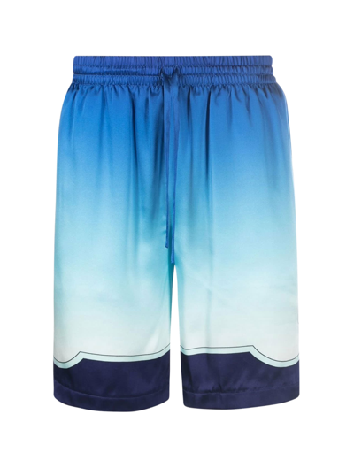 Shop Casablanca Silk Shorts With Drawstrings In Archway Place Vendome