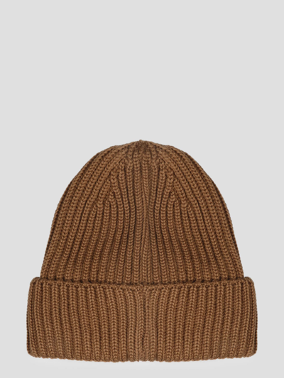Shop C.p. Company Goggle Beanie In Brown
