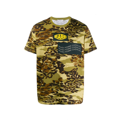 Shop Givenchy Camouflage Print T-shirt In Green