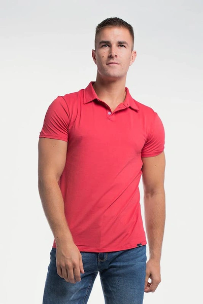Shop Barbell Apparel Havok Polo Shirt In Crimson