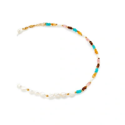 Shop Missoma Multi-beaded Necklace In Golden