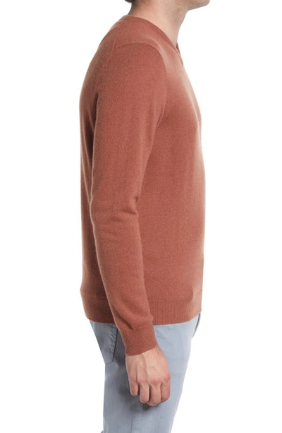 Nordstrom V-neck Cashmere Sweater In Rust Argan Oil