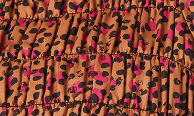 Shop Foxcroft Olivia Smocked Cheetah Print Blouse In Black Multi