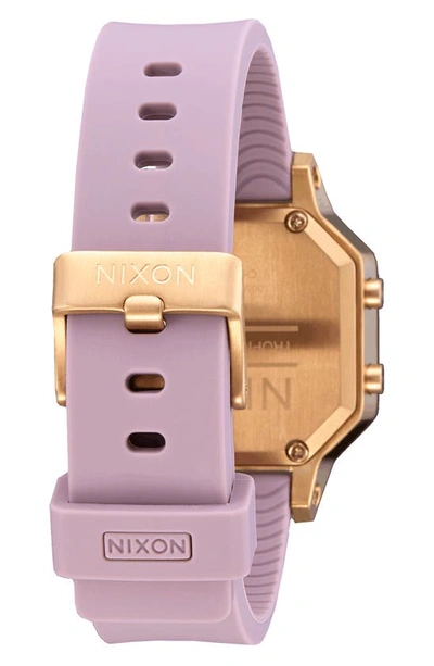 Shop Nixon Siren Digital Watch, 36mm In Light Gold / Mauve