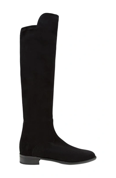 Shop Ann Mashburn Over-the-knee Pull-on Boot In Black Suede