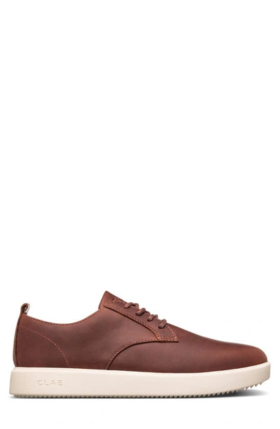 Shop Clae Ellington Sneaker In Chestnut Leather