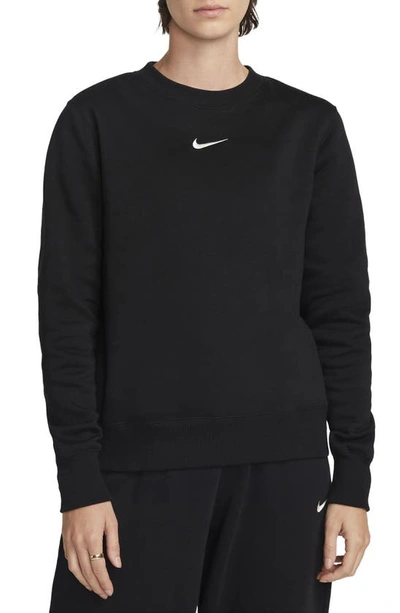 Nike Sportswear Phoenix Fleece Sweatshirt In Black/sail | ModeSens